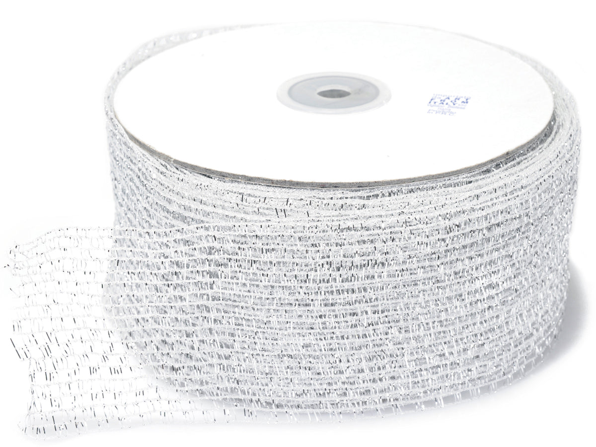Con il nastro rete modellabile argento puoi creare fiocchi da appendere, mm 60 x 25 m