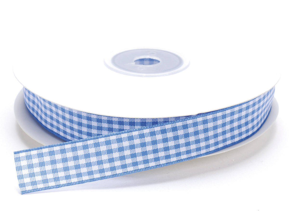 Nastro a quadretti blu avio e bianchi, mm 15 x 25 m