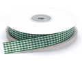 Nastro verde smeraldo a quadretti bianchi, mm 15 x 25 m