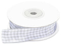 Nastro a quadretti grigio perla bianchi, mm 15 x 25 m