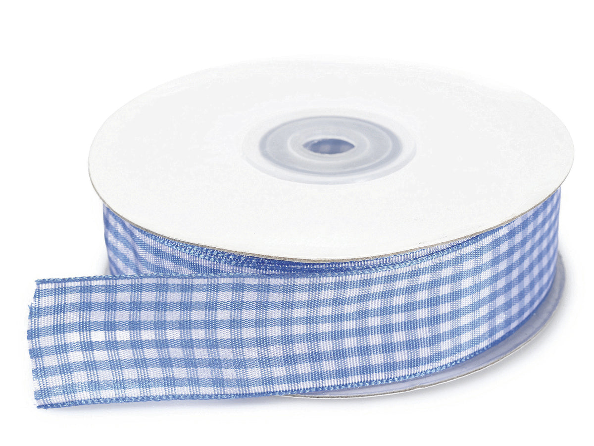 Nastro blu avio a quadretti bianchi, mm 25 x 25 m