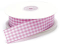 Nastro rosa a quadretti bianchi, mm 25 x 25 m