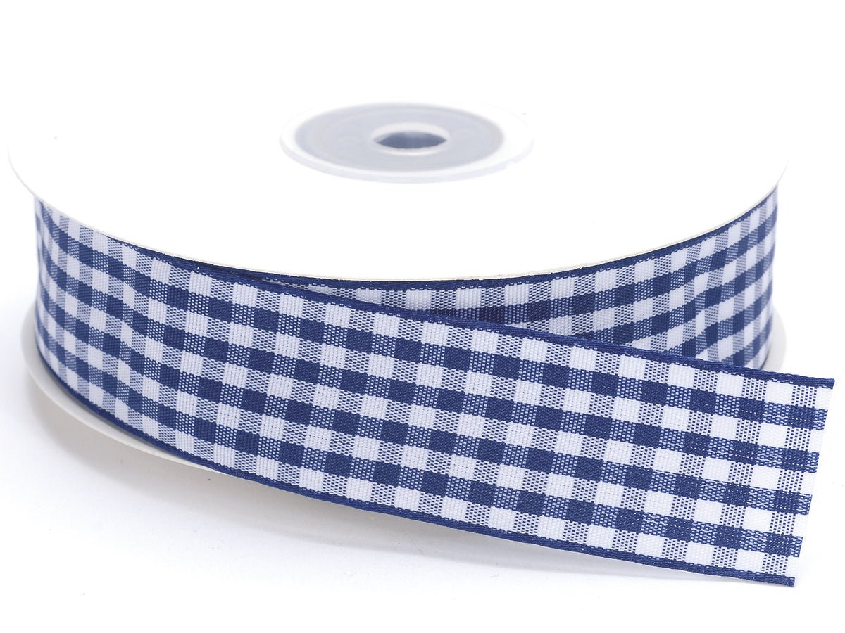 Nastro a quadretti blu notte bianchi, mm 25 x 25 m