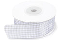 Nastri quadretti grigio perla bianchi, mm 25 x 25 m