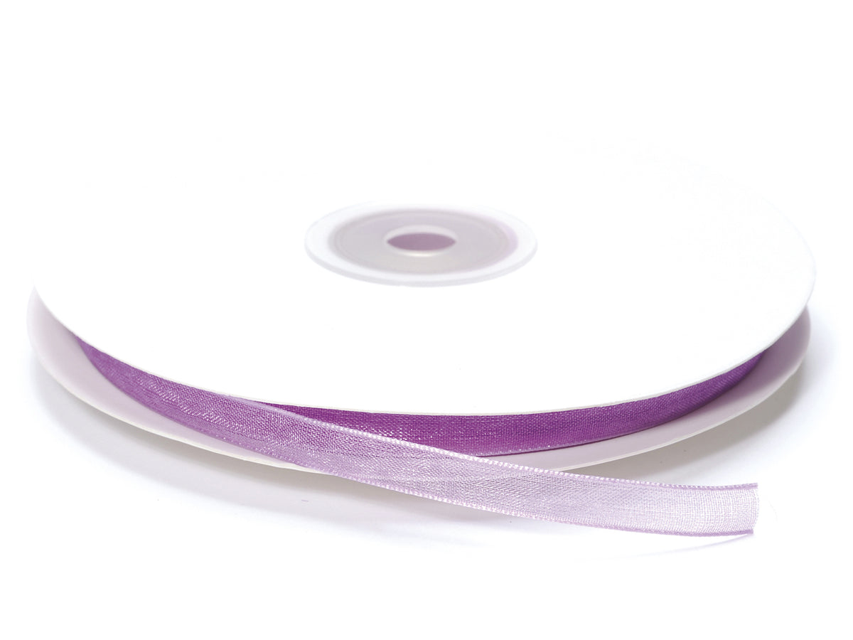 Nastro organza lilla glicine, mm 7 x 50 m