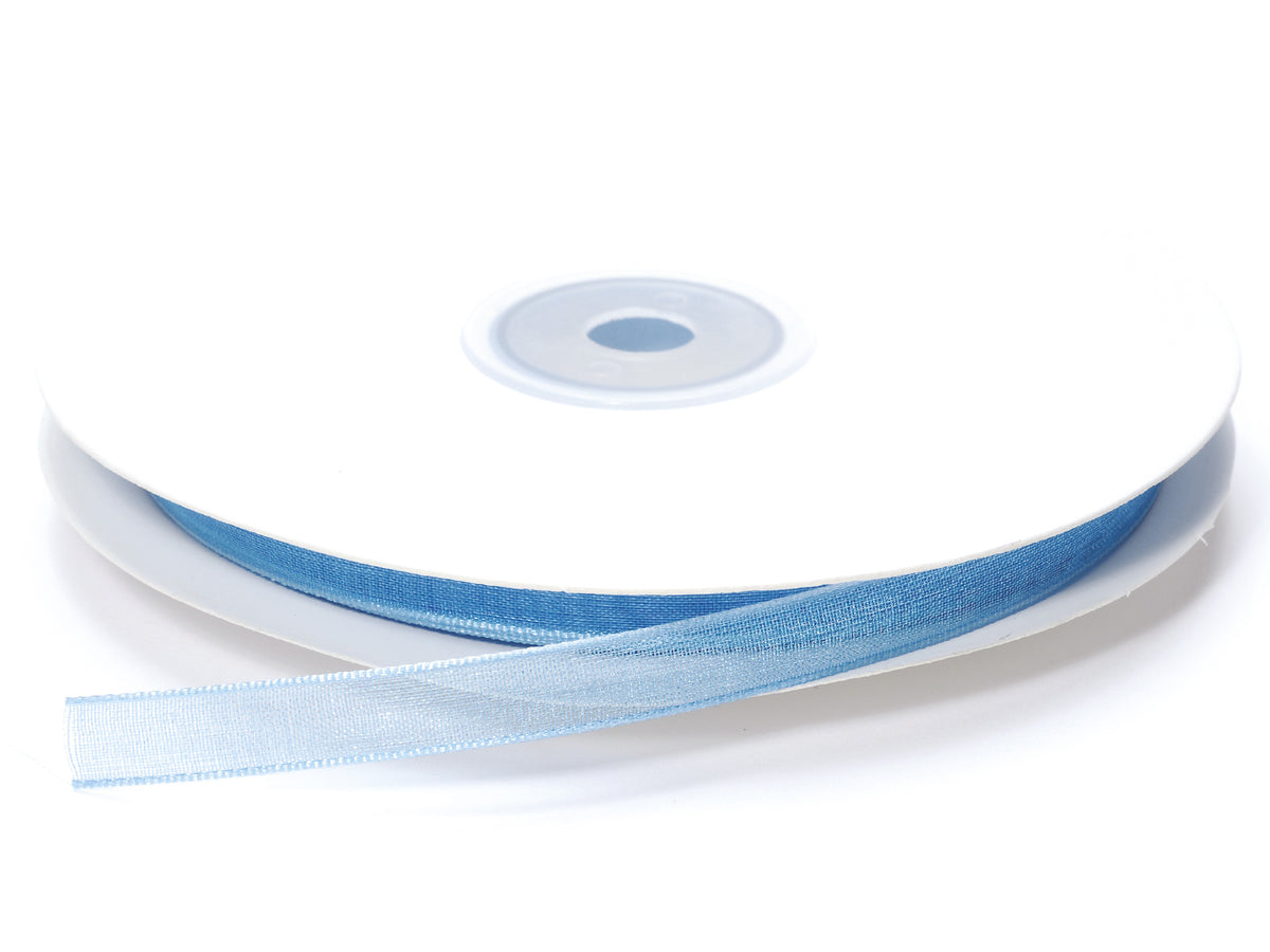 Nastro organza turchese, mm 7 x 50 m