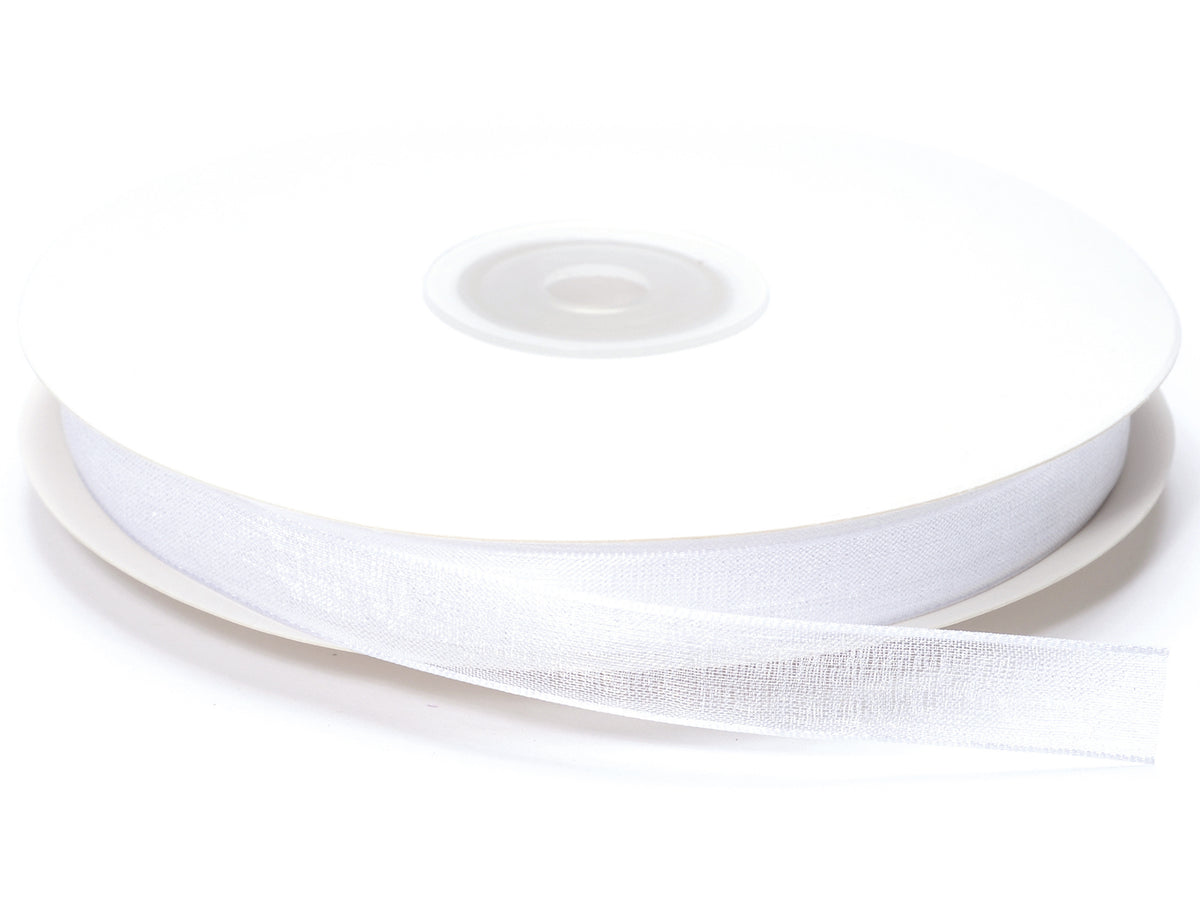 Nastro organza bianco neve, mm 10 x 50 m