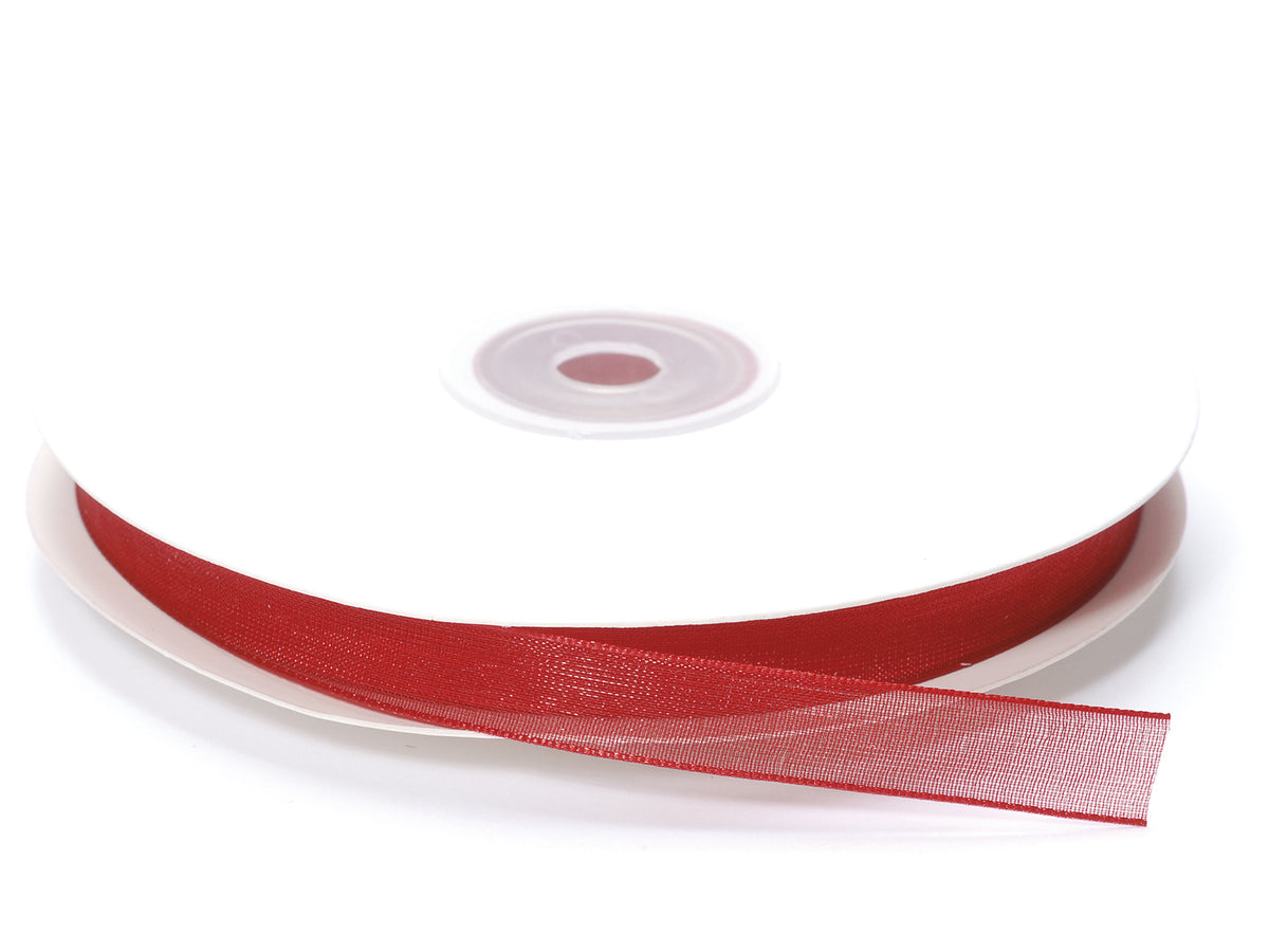 Nastro organza rosso fragola, mm 10 x 50 m