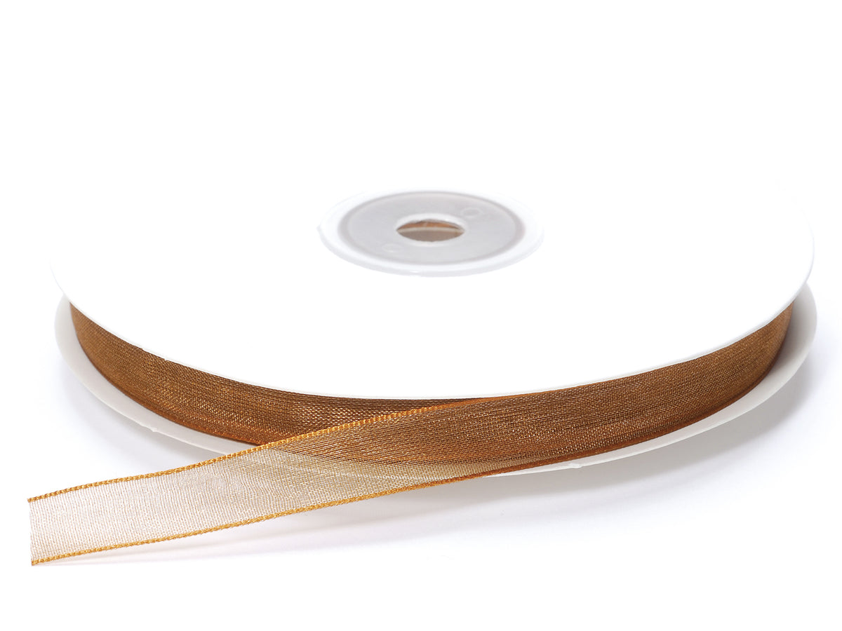Nastro organza bronzo, mm 10 x 50 m
