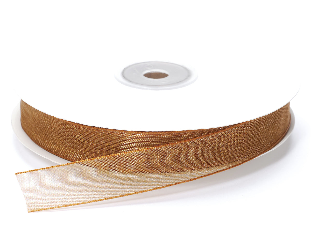 Nastro organza bronzo, mm 15 x 50 m
