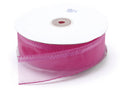 Nastro in organza rosa shocking con tirante per fiocco facile, mm 38 x 50 m