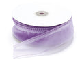 Nastro in organza lilla glicine con tirante per fiocco facile, mm 38 x 50 m