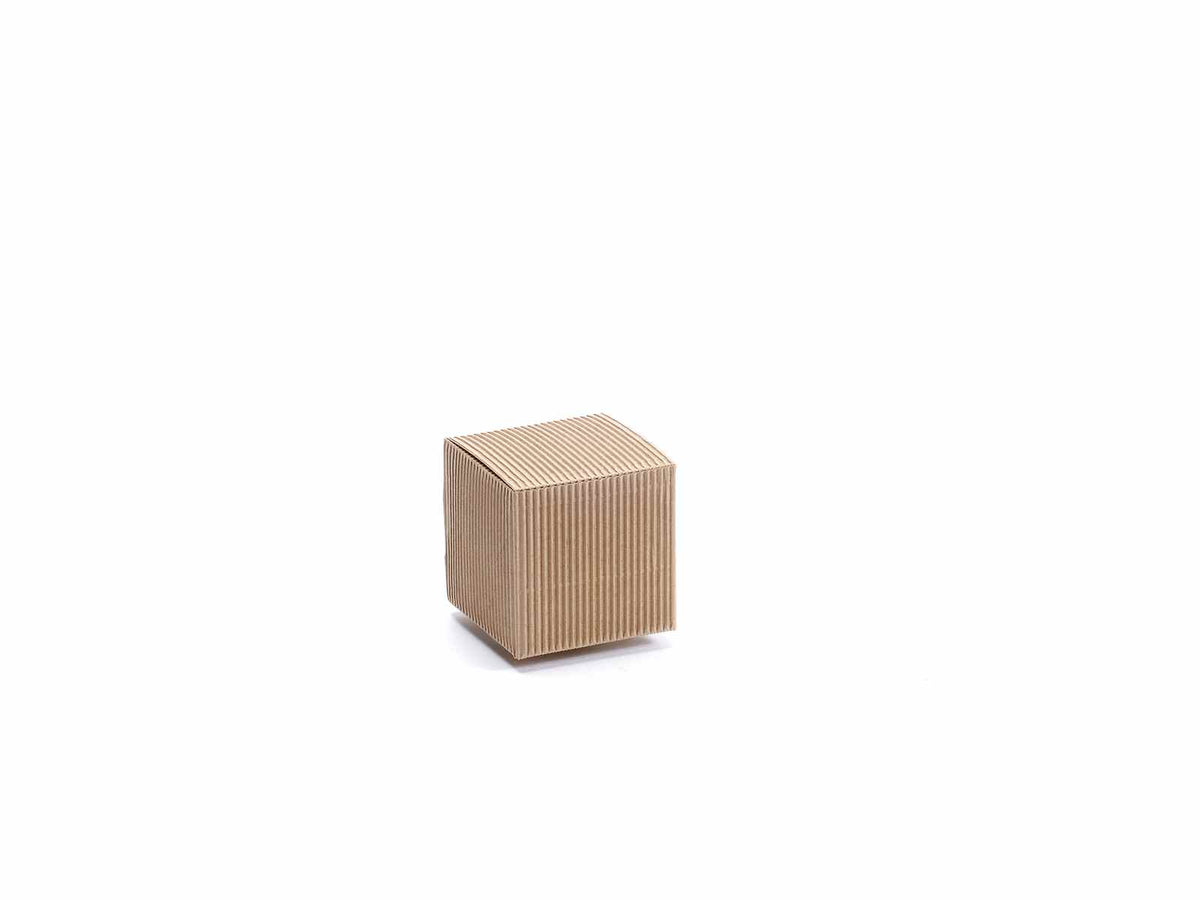 Scatola quadrata naturale rustica, set da 50 pezzi, cm 8 x 8 x 8 H