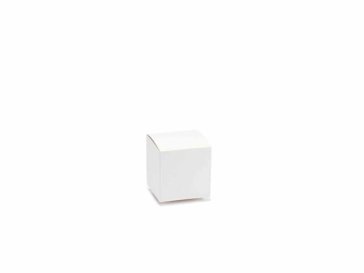 Scatoline quadrate avorio, set da 50 pezzi, cm 8 x 8 x 8 H