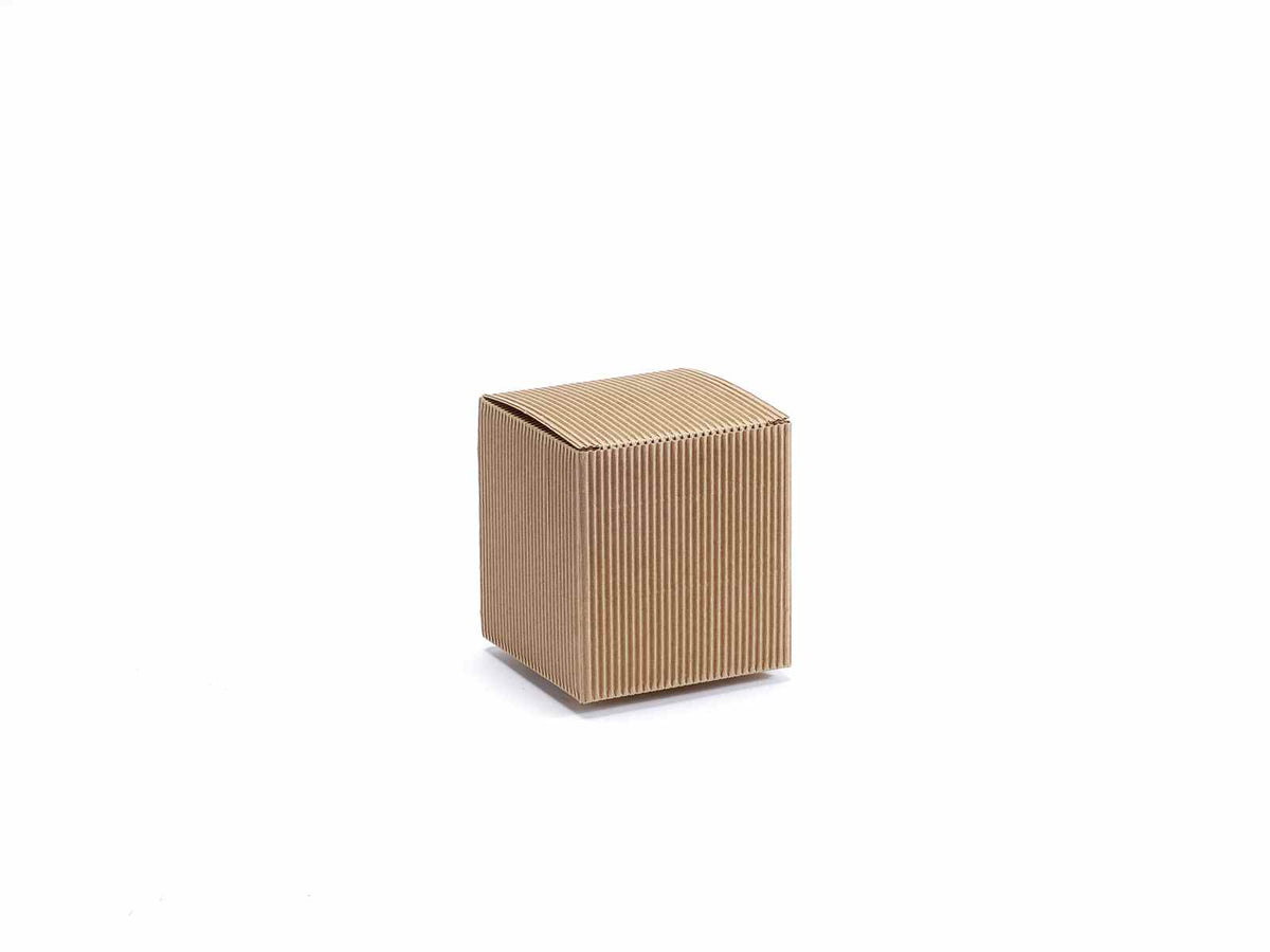 Scatola quadrata naturale rustica, set da 50 pezzi, cm 10 x 10 x 11 H