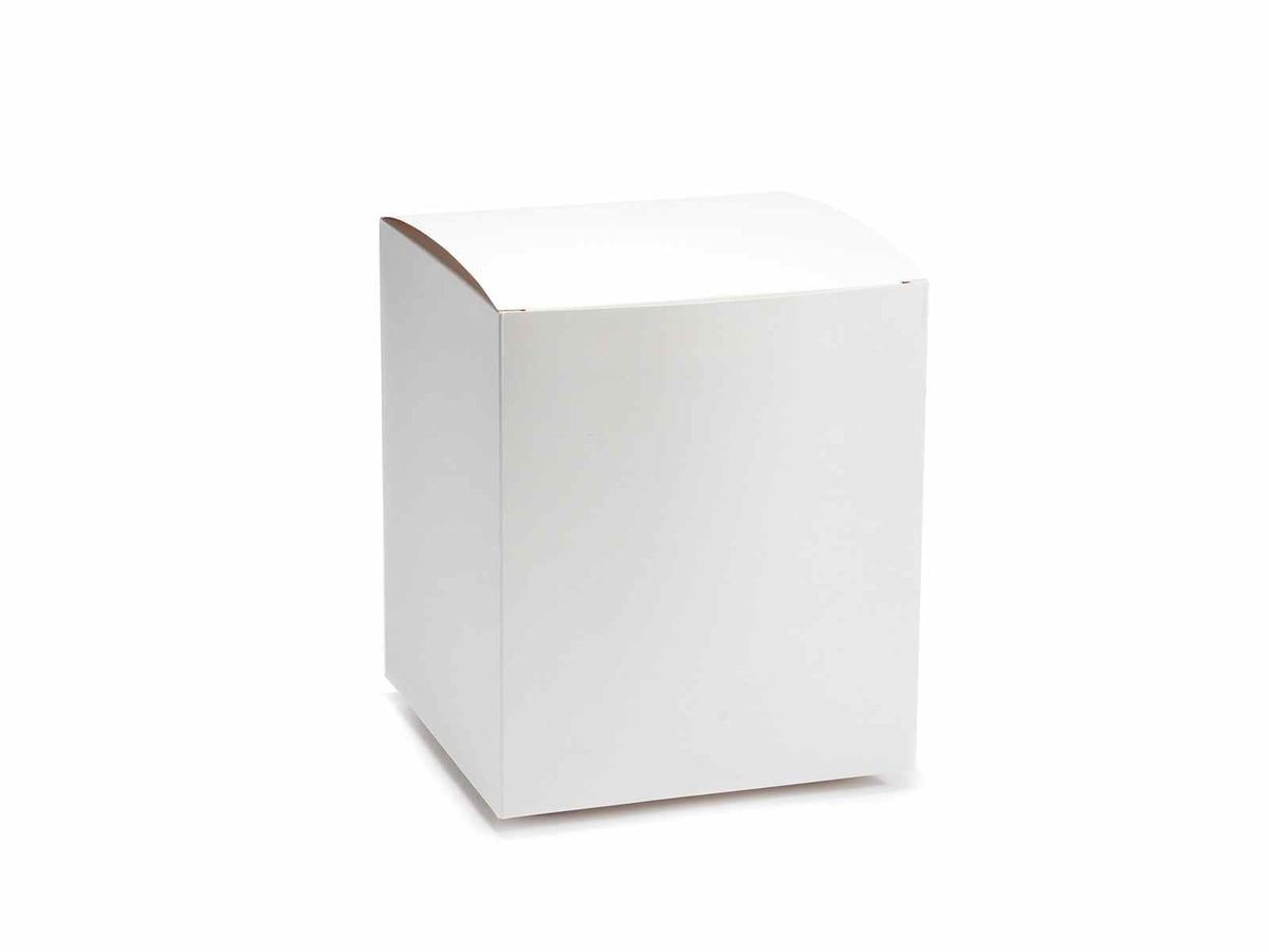 Scatole regalo cartoncino avorio, set da 10 pezzi, cm 19 x 19 x 22 H