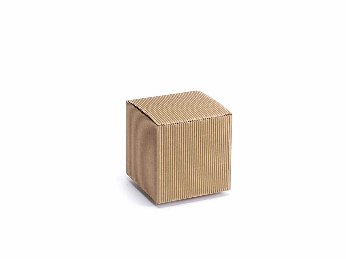 Scatola naturale rustica, set da 50 pezzi, cm 12 x 12 x 12 H
