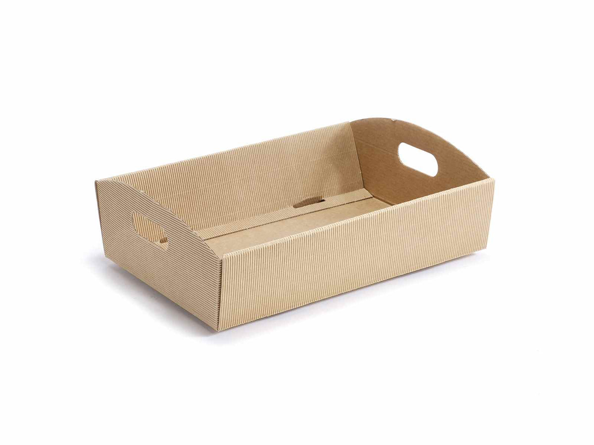 Vassoi rustici medi, perfetti per confezioni regalo, omaggi aziendali, set da 8 pezzi, cm33,5x25,5x8H (con manici11)