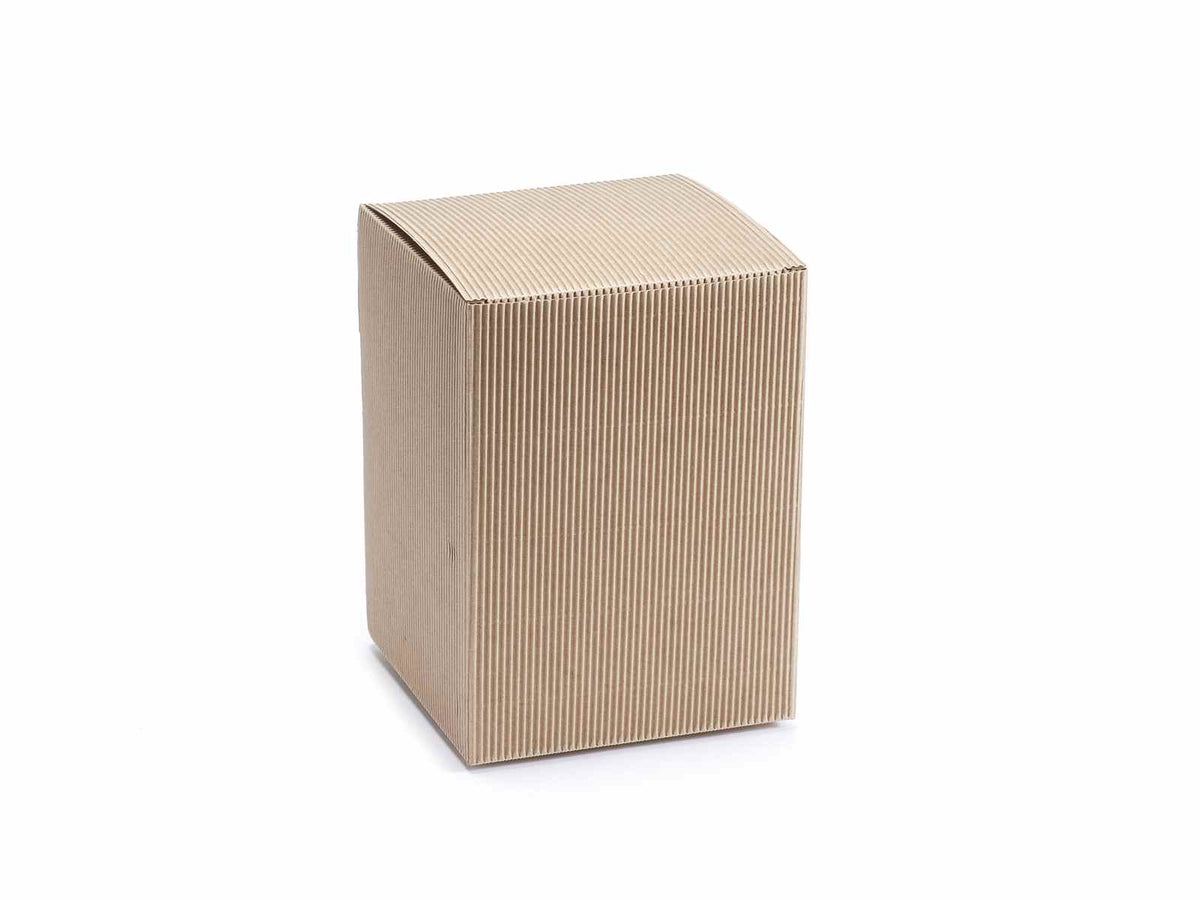 Scatola rustica avana, set da 25 pezzi, cm 16 x 16 x 22 H