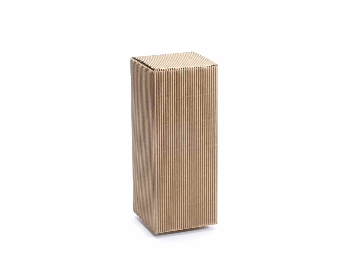 Scatole regalo alte rustiche avana, set da 10 pezzi, cm 10 x 10 x 25 H