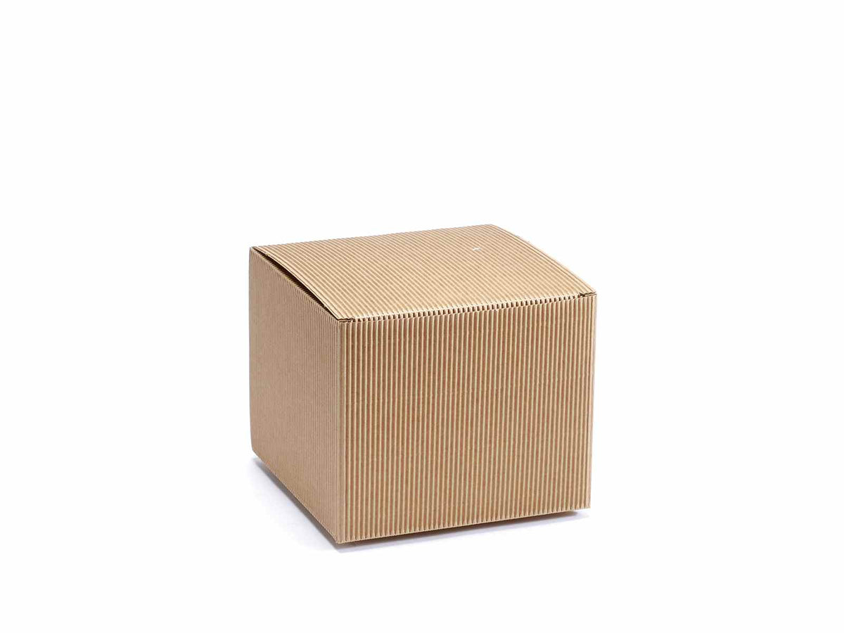 Scatole confezioni regalo rustiche avana, set da 25 pezzi, cm 18 x 18 x 15 H