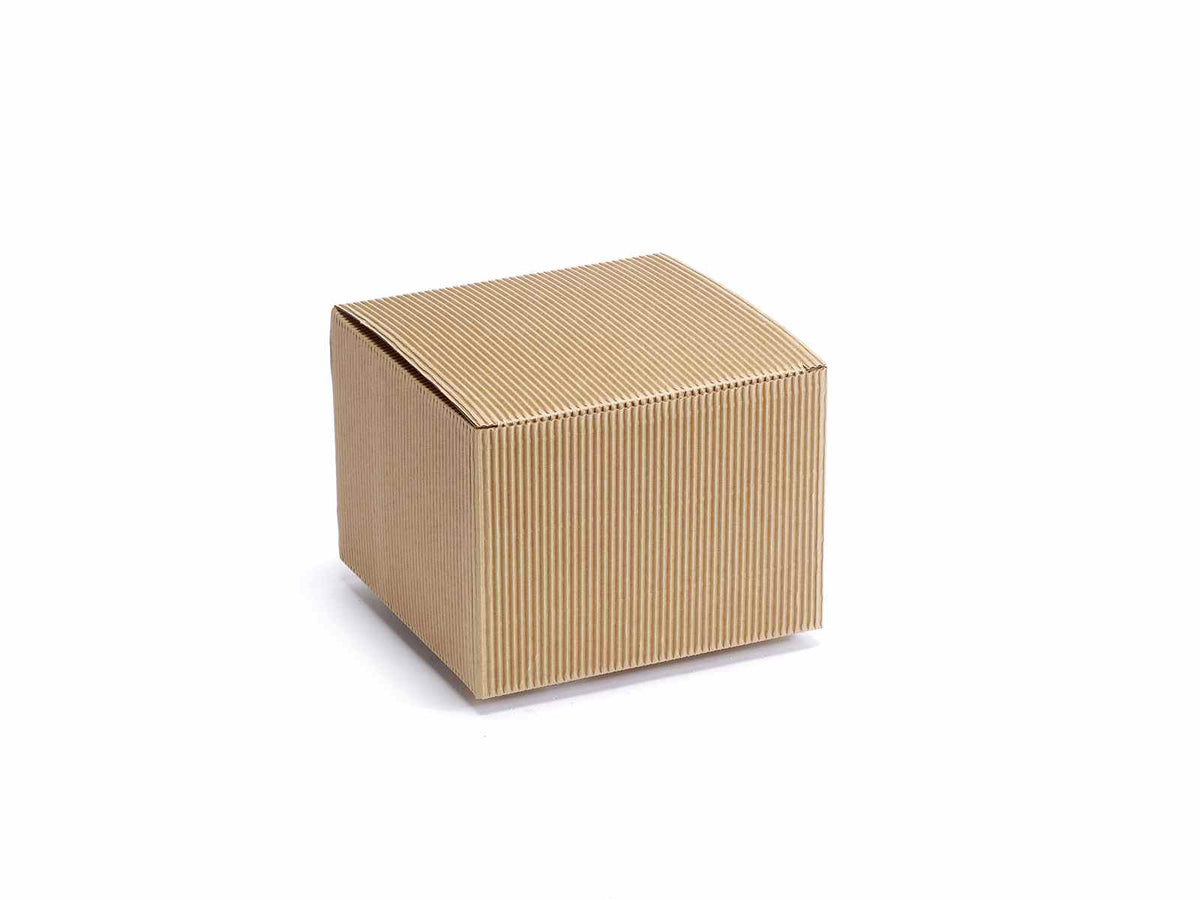 Scatole rustiche avana con coperchio, set da 20 pezzi, cm 16 x 16 x 12 H