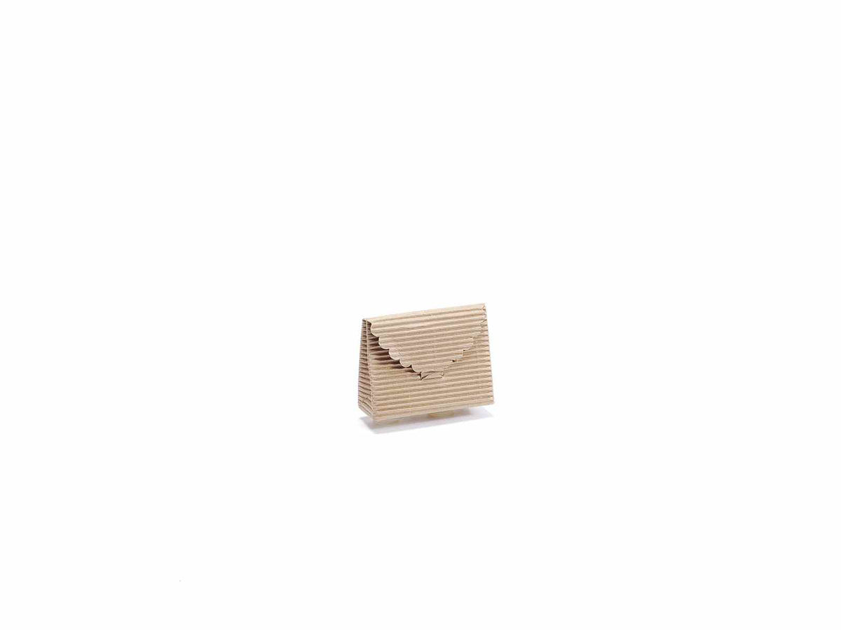 Scatola a borsetta rustica avana, set da 75 pezzi, cm 8,5 x 3 x 6,5 H