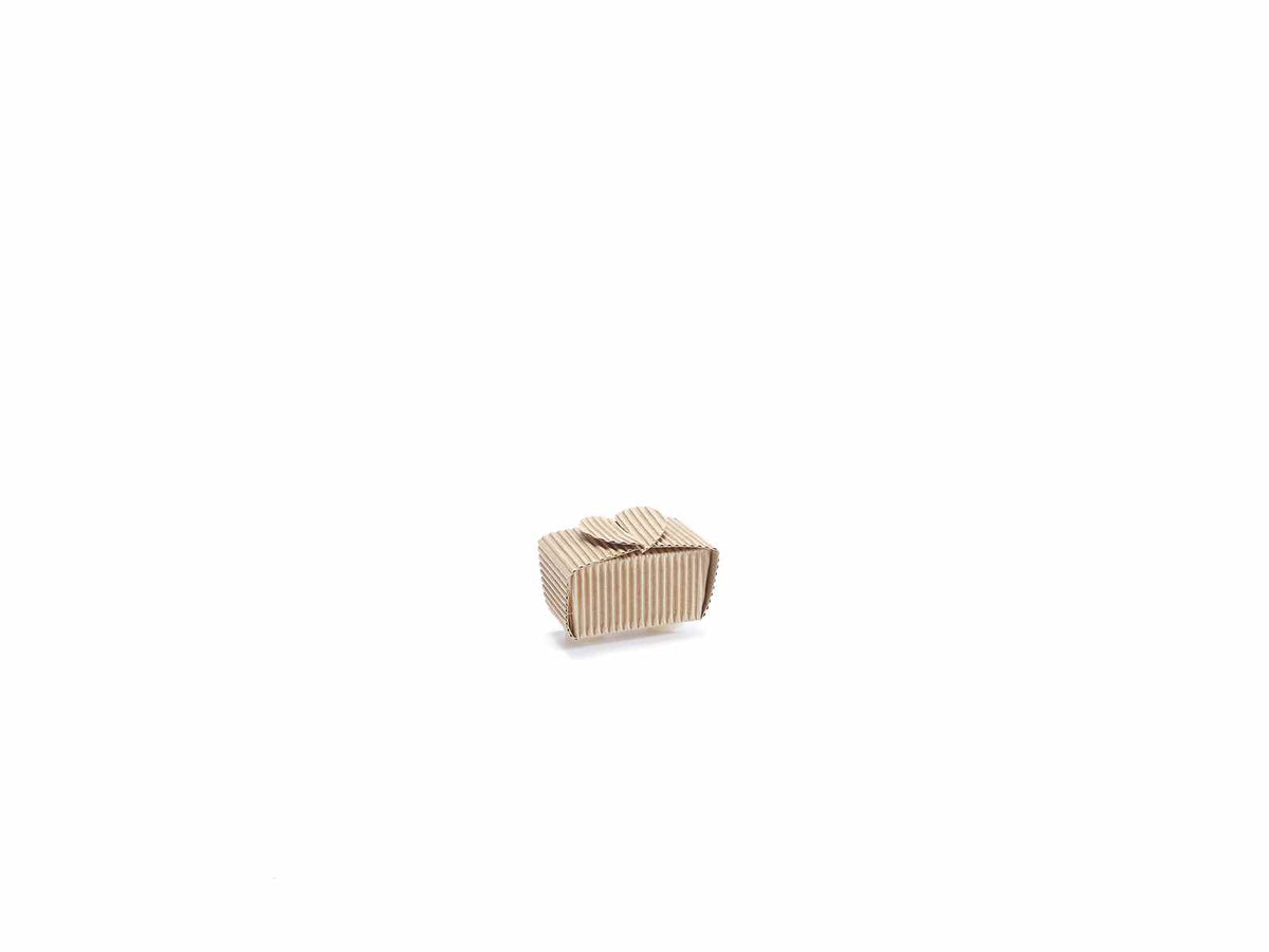 Scatole a cuoricino rustica avana, set da 100 pezzi, cm 7 x 4 x 3,5 H