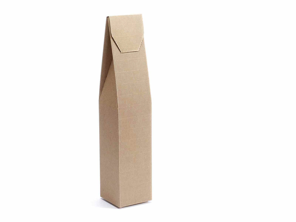 Scatole porta bottiglia naturale rustica, set da 20 pezzi, cm 9 x 9 x 42 H