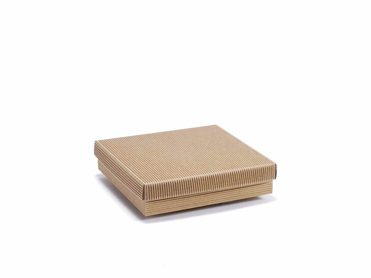 Scatole regalo naturali rustiche, set da 15 pezzi, cm 20 x 20 x 4,5 H