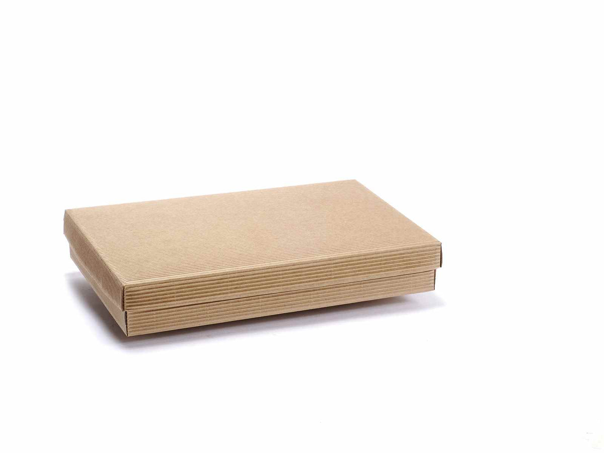 Scatole da regalo con coperchio naturale rustica, set da 10 pezzi, cm 30 x 20 x 5 H