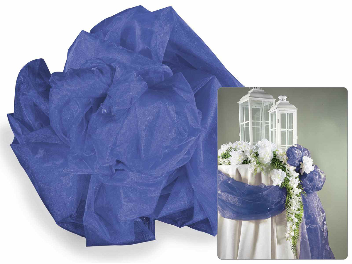 Teli in organza blu, Mt 3 x 1,45 H