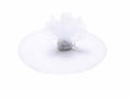 Tulle per bomboniera classico a rete, base tonda bianco neve, set da 100 pezzi, Ø 23,5 cm