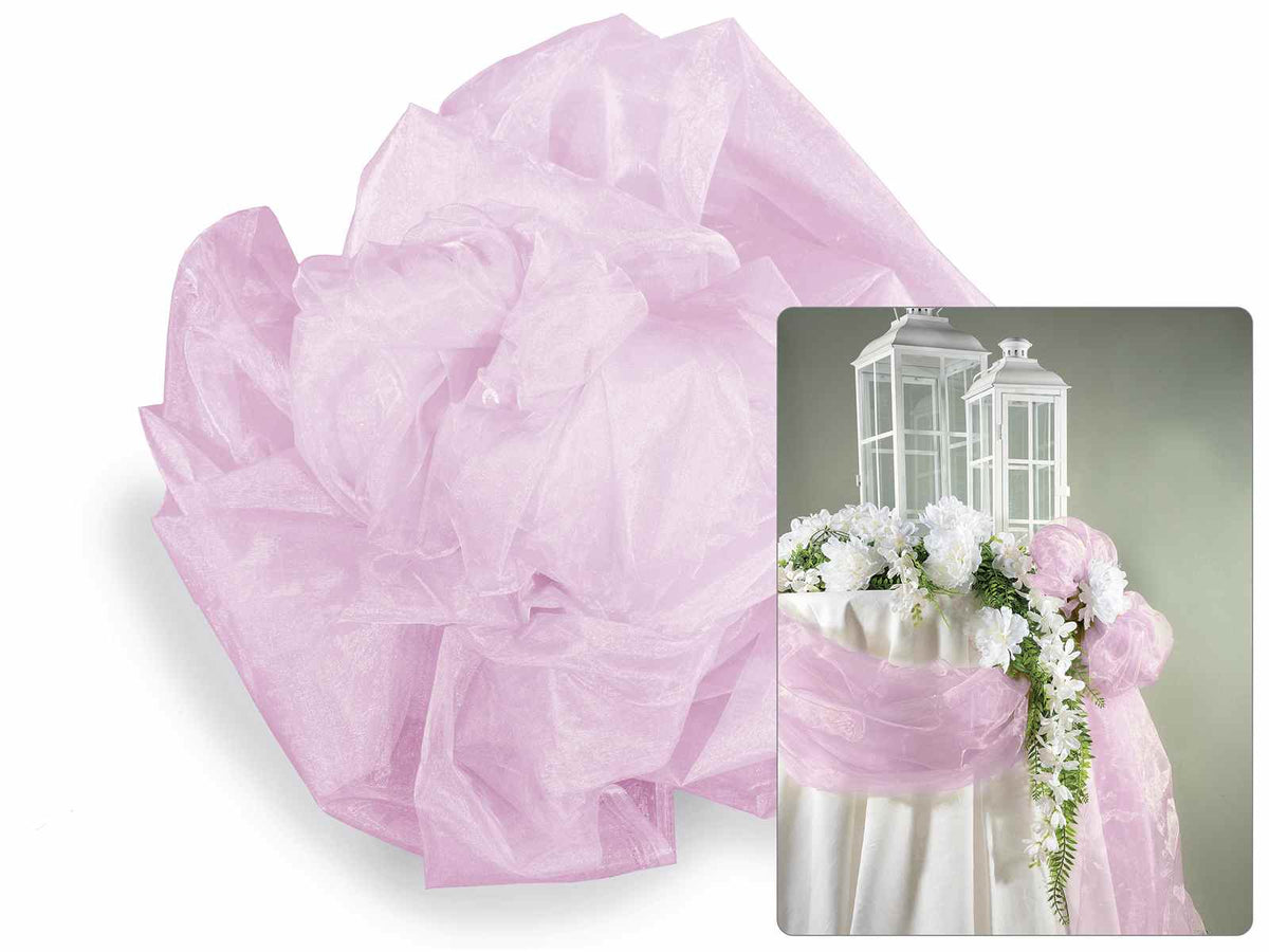 Teli in organza rosa, Mt 3 x 1,45 H