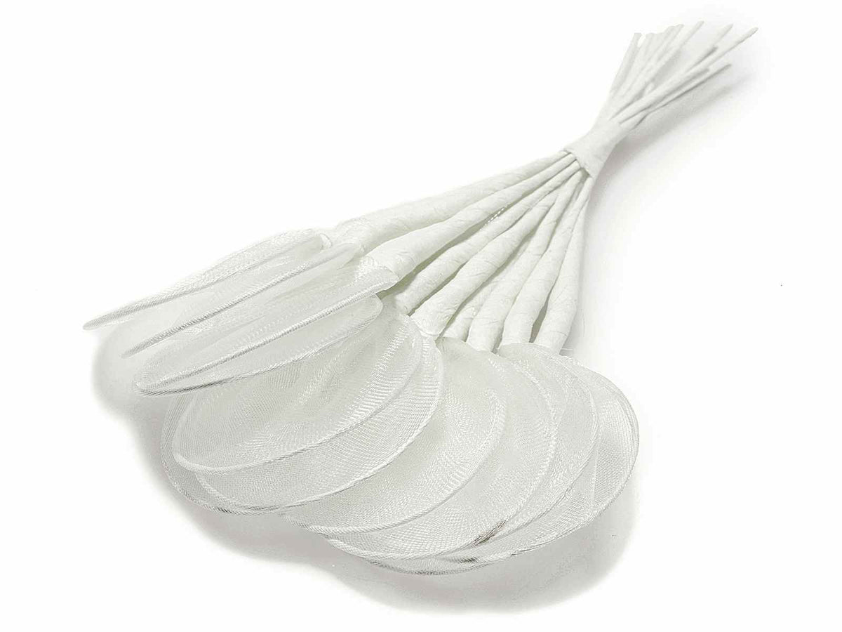 Racchette in colore bianco per bomboniera, set da 144 pezzi, cm 4 x 12,5 H