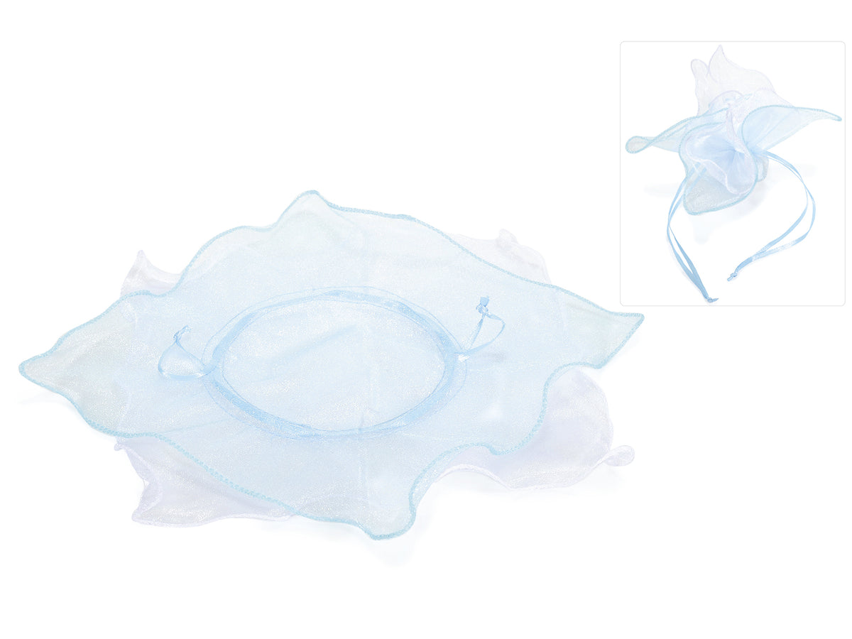Tulle a sacchetto per bomboniera in organza bicolore con base a stella, set da 25 pezzi, cm 25 x 25 H