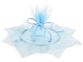 Tulle in organza per bomboniera doppio velo e tirante, set da 20 pezzi, cm 47x47 H - Interno: Ø 25