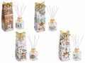 Profumatori per ambiente di Natale con stick e confezione regalo con pendente, set da 8 pezzi, Ø 5 cm x 6 H (con stick15)
