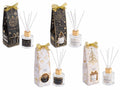 Profumatori per ambiente di Natale con stick e confezione regalo con decori, set da 8 pezzi, Ø 5 cm x 6 H (con stick 15)