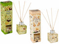 Profumatori per ambiente / casa pistacchio e vaniglia con stick e stampa, set da 4 pezzi, cm 5 x 5 x 18 H