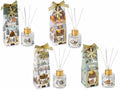 Profumatori natalizi per ambiente con stick e pendente fiocco di neve, set da 4 pezzi, Ø 5 cm x 6 H (con stick15)
