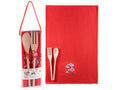 Confezione regalo set cucina con asciugamano / asciugapiatti in cotone ricamato, set da 2 pezzi, Con manico: 35 H