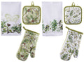 Set da cucina con guanto, presina e asciugamano / asciugapiatti in cotone, set da 4 pezzi, Asciugapiatti: cm 38 x 60 H