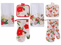 Set da cucina di Natale con guanto, presina, asciugapiatti cucina in cotone, set da 4 pezzi, Asciugapiatti: cm 38 x 64 H
