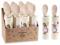 Cucchiaio in legno e asciugapiatti da cucina in cotone ricamato con decorazione, set da 12 pezzi, Asciugapiatti: cm 38 x 64 H