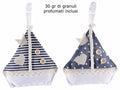 Sacchetti con granuli profumati a forma di barchetta a vela per armadi, set da 12 pezzi, cm 13 x 13 H