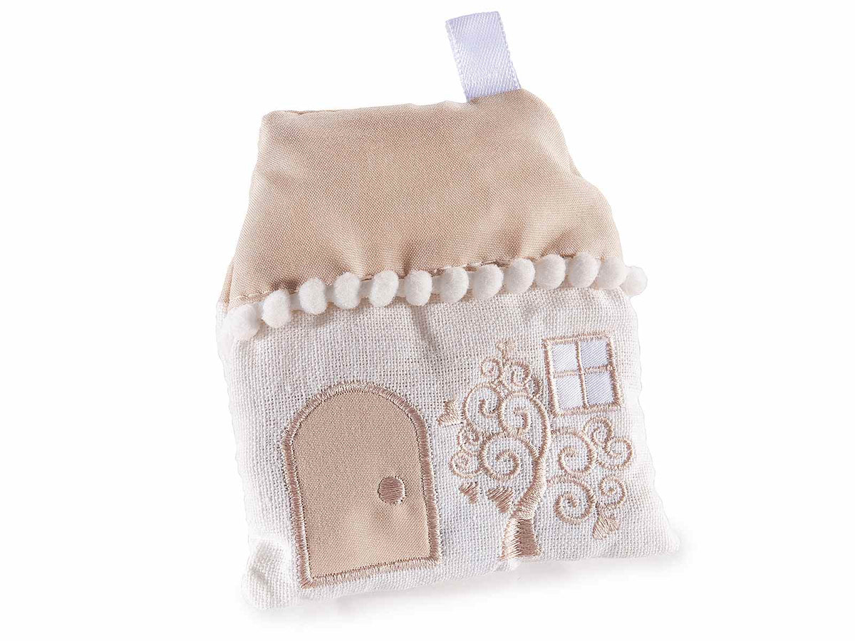 Sacchetti profumati a forma di casetta realizzati al 100% in cotone per armadi, set da 12 pezzi, cm 10 x 11 H