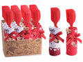 Asciugapiatti di Natale in spugna decori dolcetti natalizi con spatola silicone, set da 12 pezzi, Asciugapiatti: cm 38 x 64 H