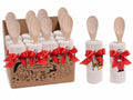 Set regalo cucina natalizia con cucchiaio in legno e asciugapiatti in cotone, set da 12 pezzi, Asciugapiatti: 38 x 64 H