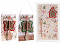 Set natalizi con asciugapiatti in spugna di cotone, presina sagomata a omino, set da 4 pezzi, Asciugapiatti: cm 38 x 64 H
